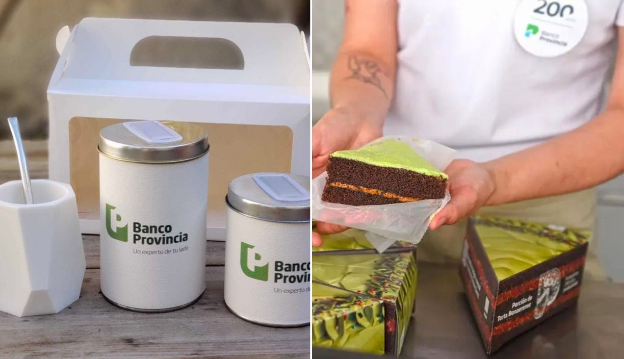 torta y mate gratis del Banco Provincia
