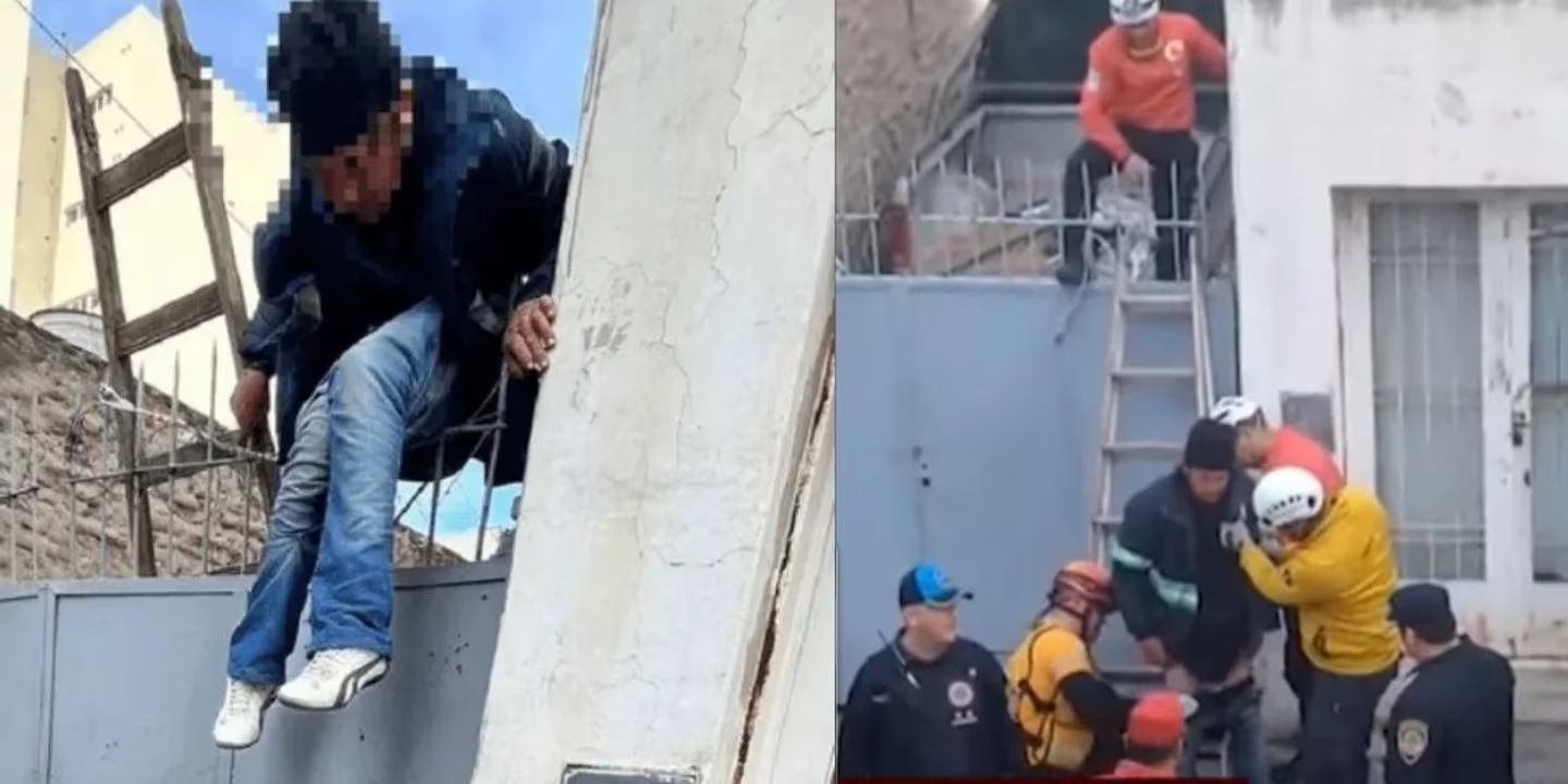 Ladrón accidentado con rejas