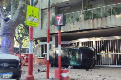 Accidente a metros del estadio La Plata