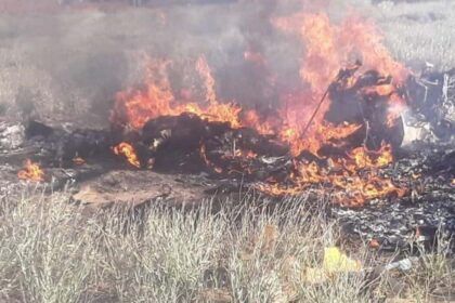 Avión accidentado en Neuquén