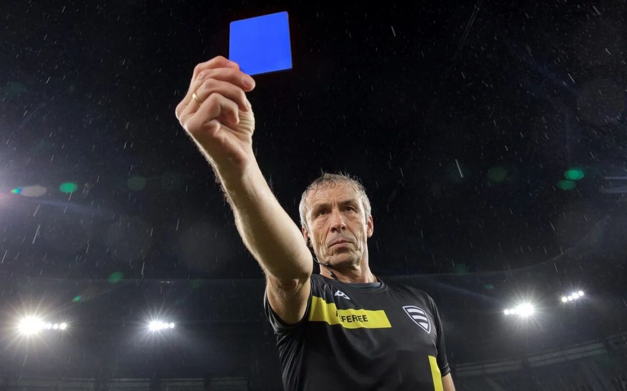 Tarjeta azul en el fútbol