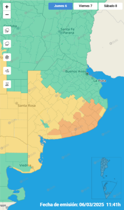 mapa alertas 6 de marzo
