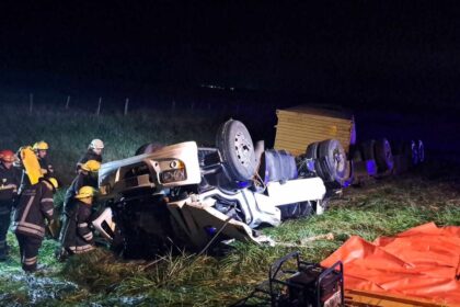vuelco camion ruta 3 monte