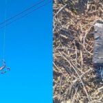 Descubren un drone con celulares colgado en el tendido eléctrico cerca de una cárcel