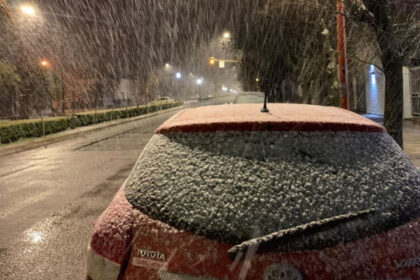 Nieve en Tres Arroyos