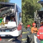 Impresionante choque entre un micro y un camión: 26 heridos, tres de ellos graves