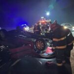 Grave accidente en Ruta 2: Perdió el control, se cruzó de carril y volcó en medio de la niebla
