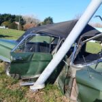 Mecánico marplatense se accidentó con su recién comprado Ford Falcon y terminó internado