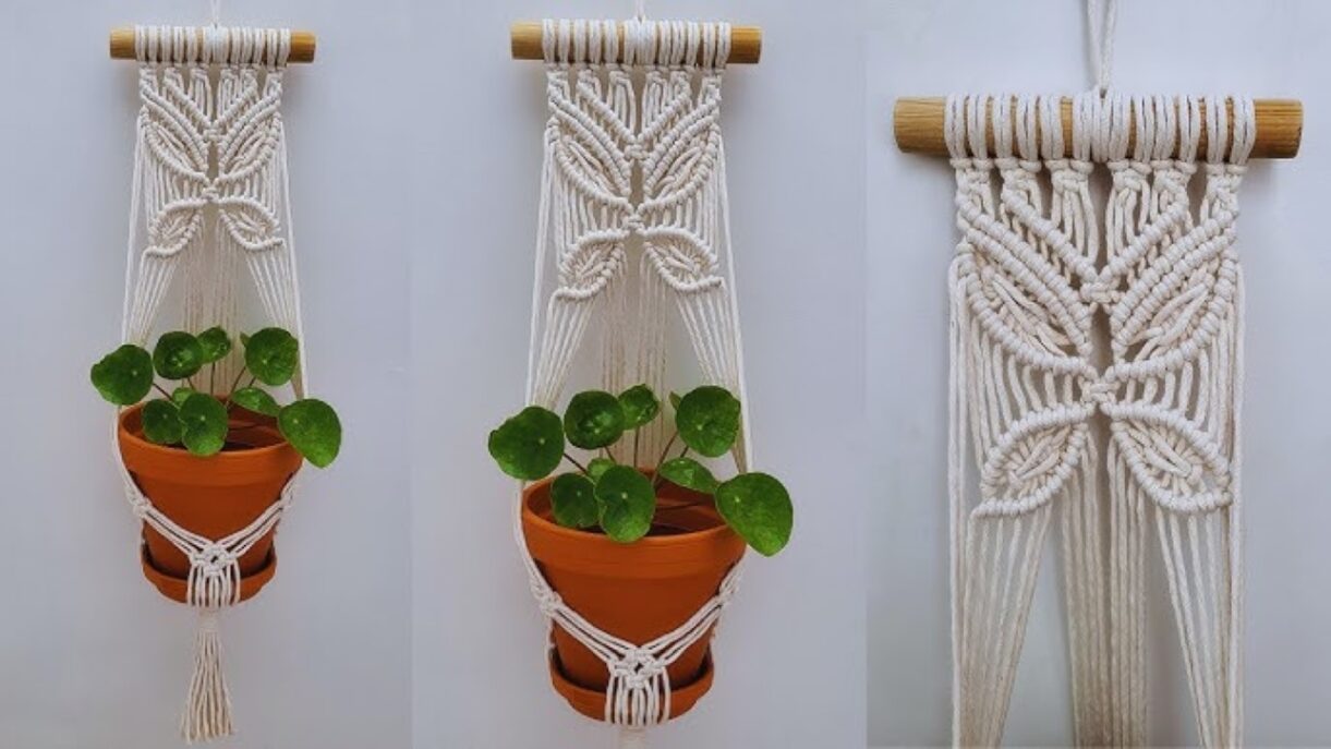 portamacetas de macrame foto