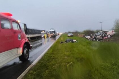 Trágico choque en la Ruta 5 dejó un muerto y un niño en estado crítico en 9 de Julio