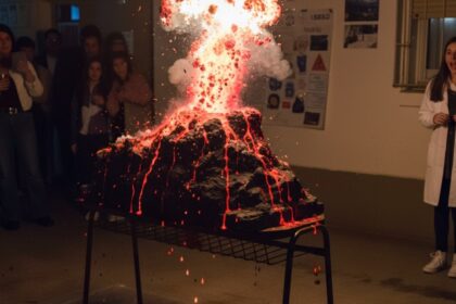 Volcan experimento aula