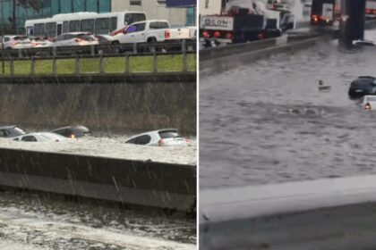 Inundación en la Panamericana: el temporal del martes atrapó a conductores en sus autos