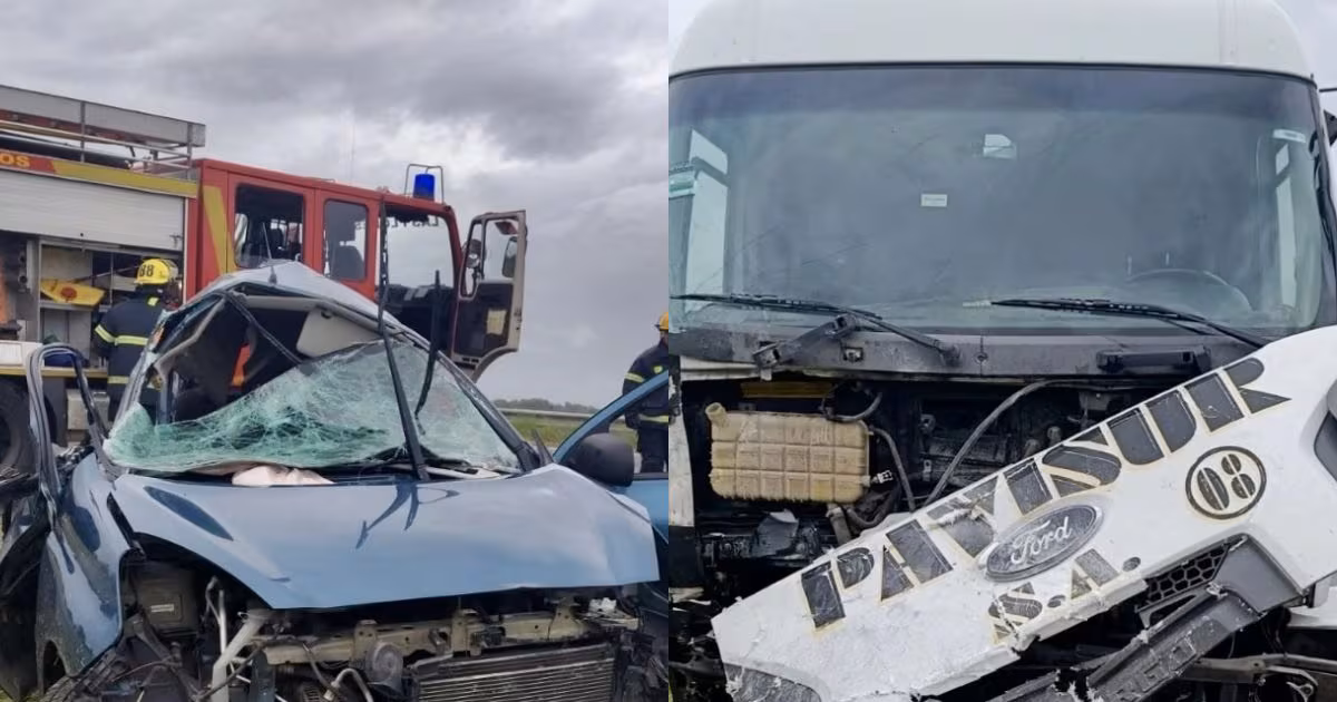 Tragedia en la ruta: dos muertos tras el choque frontal entre un auto y un camión