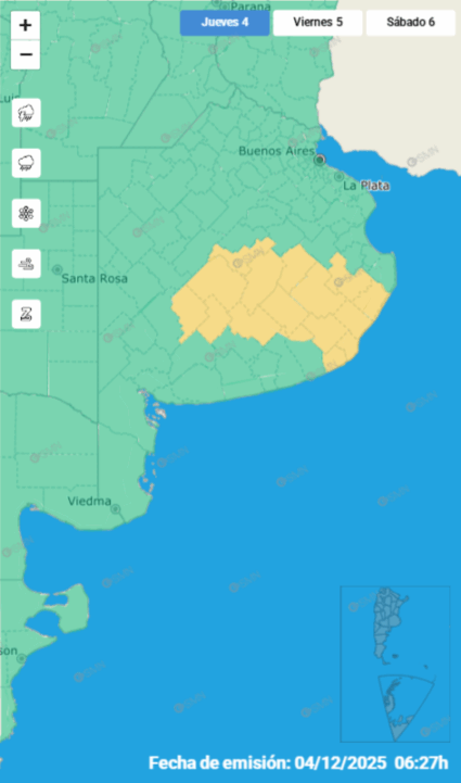 mapa alertas jueves 4