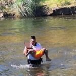 Un policía salvó a un niño de 11 años que casi se ahoga en un río de Córdoba
