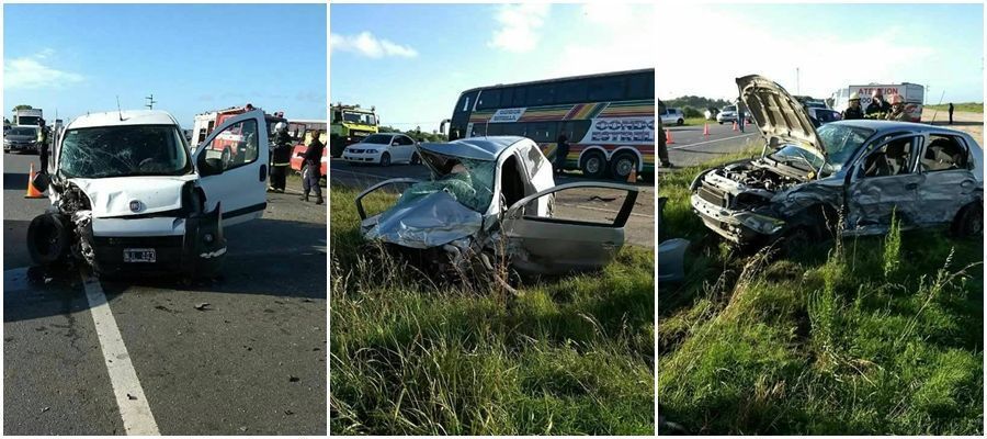 Siete heridos tras triple choque en la ruta 11