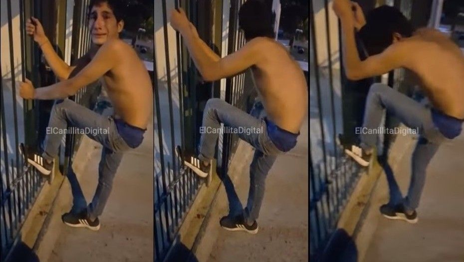 Se clavó una reja en el pie cuando intentó entrar a una casa para robar