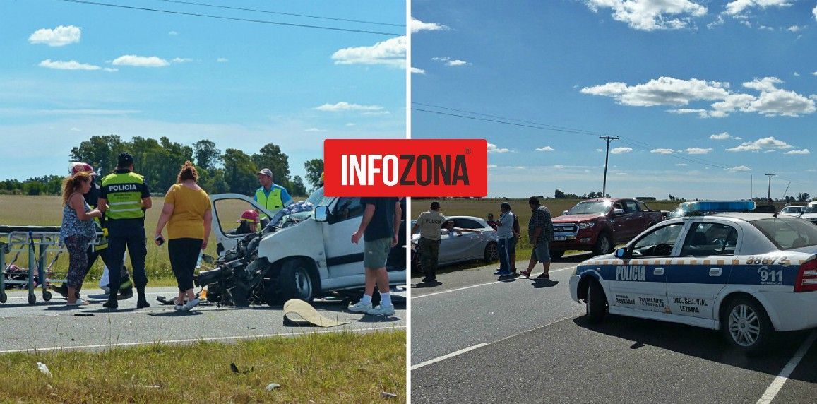 Lezama: violento accidente en la ruta 2. Hay 3 heridos