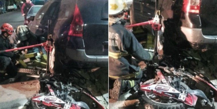Mujer atropelló con su auto a motochorros que le habían robado