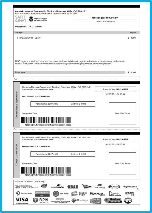 Cuál es el formulario CENAT