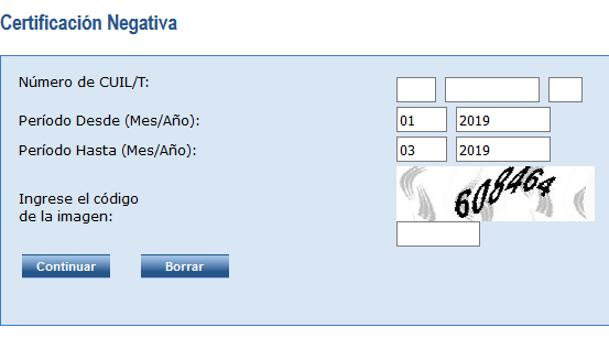 Cómo sacar el certificado negativo de ANSES