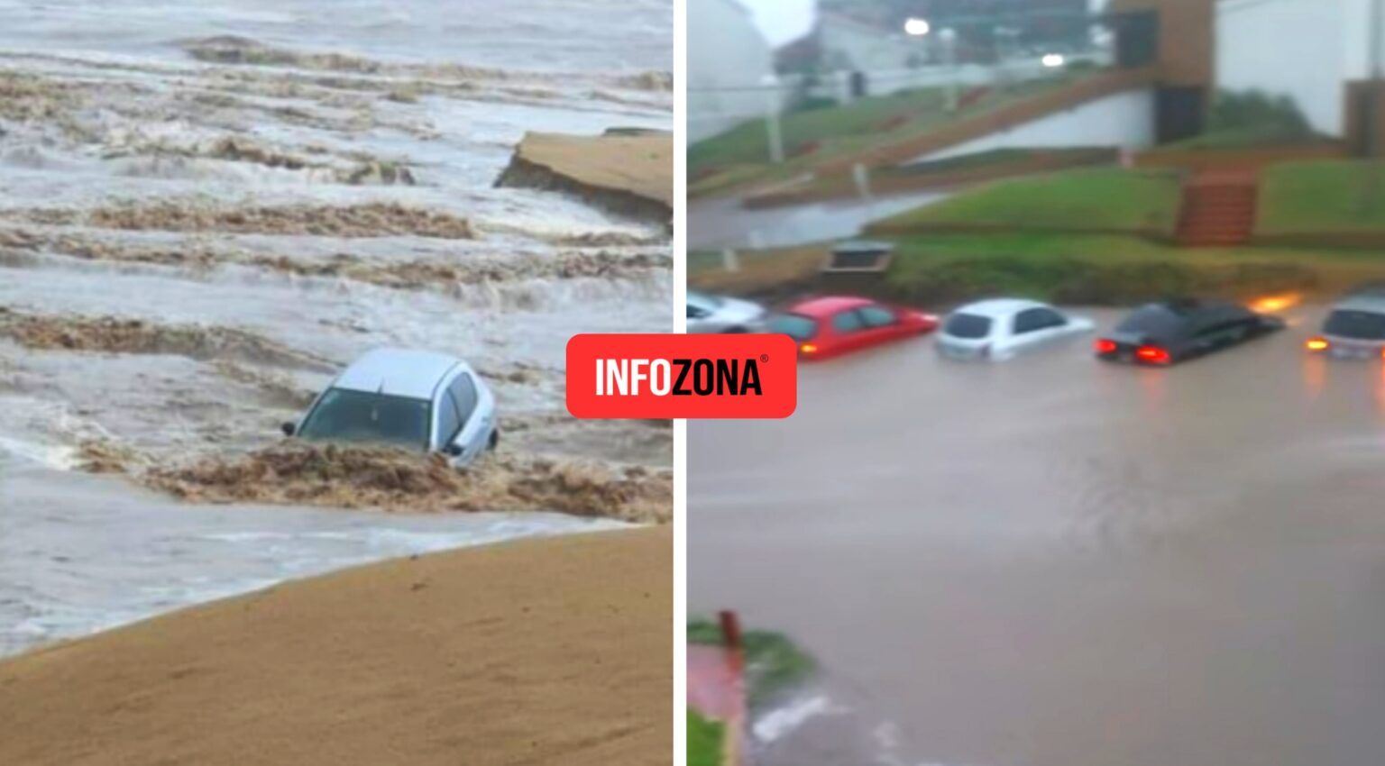 Villa gesell: el temporal causó severos daños y hasta arrastró un auto hacia el mar