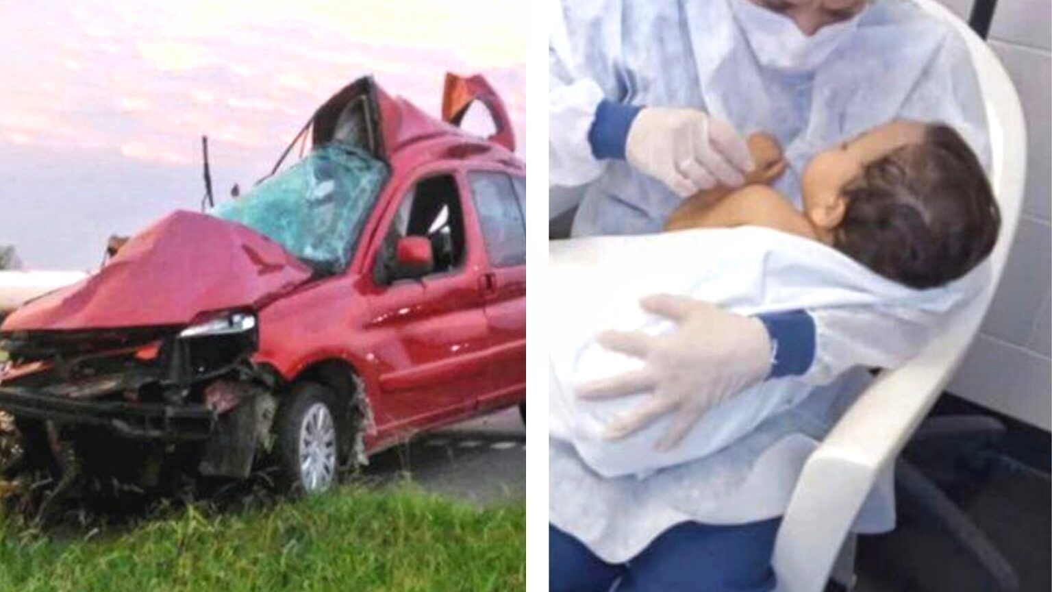 Ruta 9: el bebé sobrevivió al accidente porque su abuela lo cubrió con su cuerpo