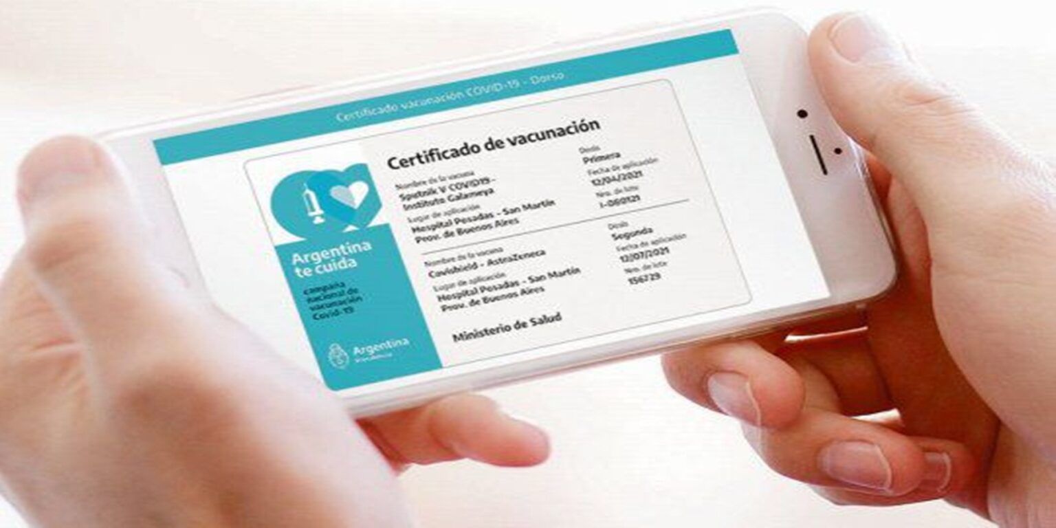 Ya se encuentra el certificado de vacunación digital en la app "mi argentina"