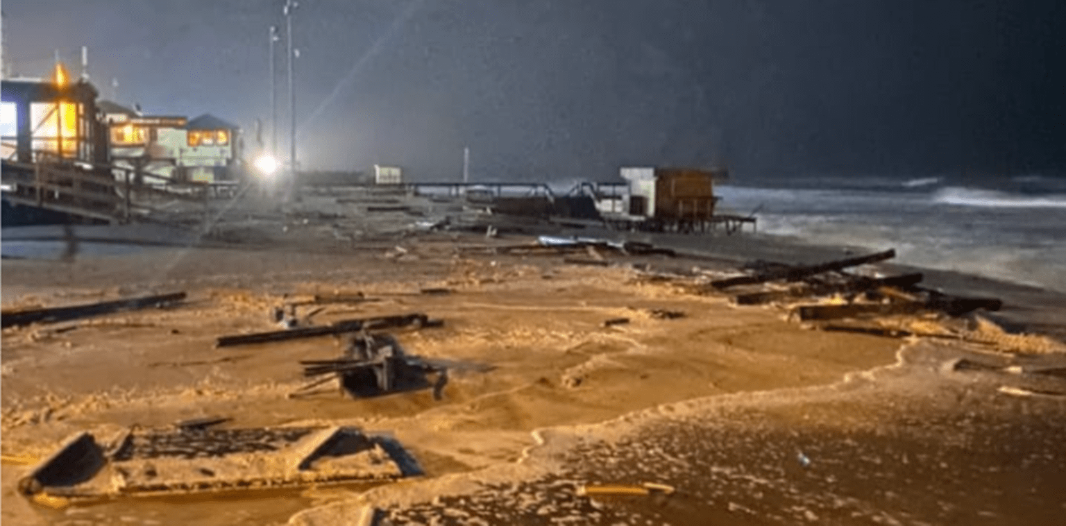 Villa gesell: una fuerte sudestada provocó cuantiosos daños