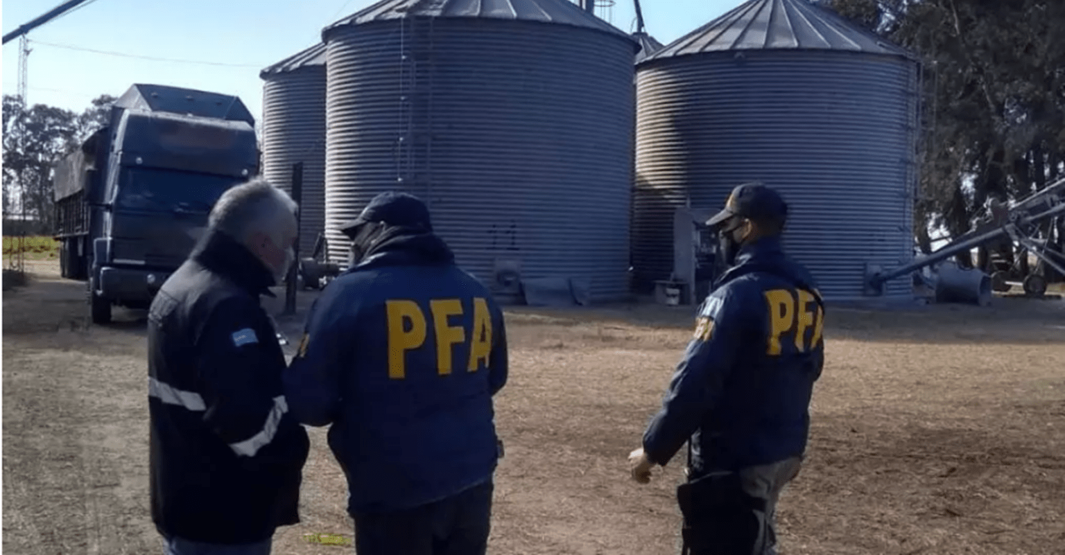 Policía federal y afip secuestraron más de un millón de kilos de granos de maíz en saladillo
