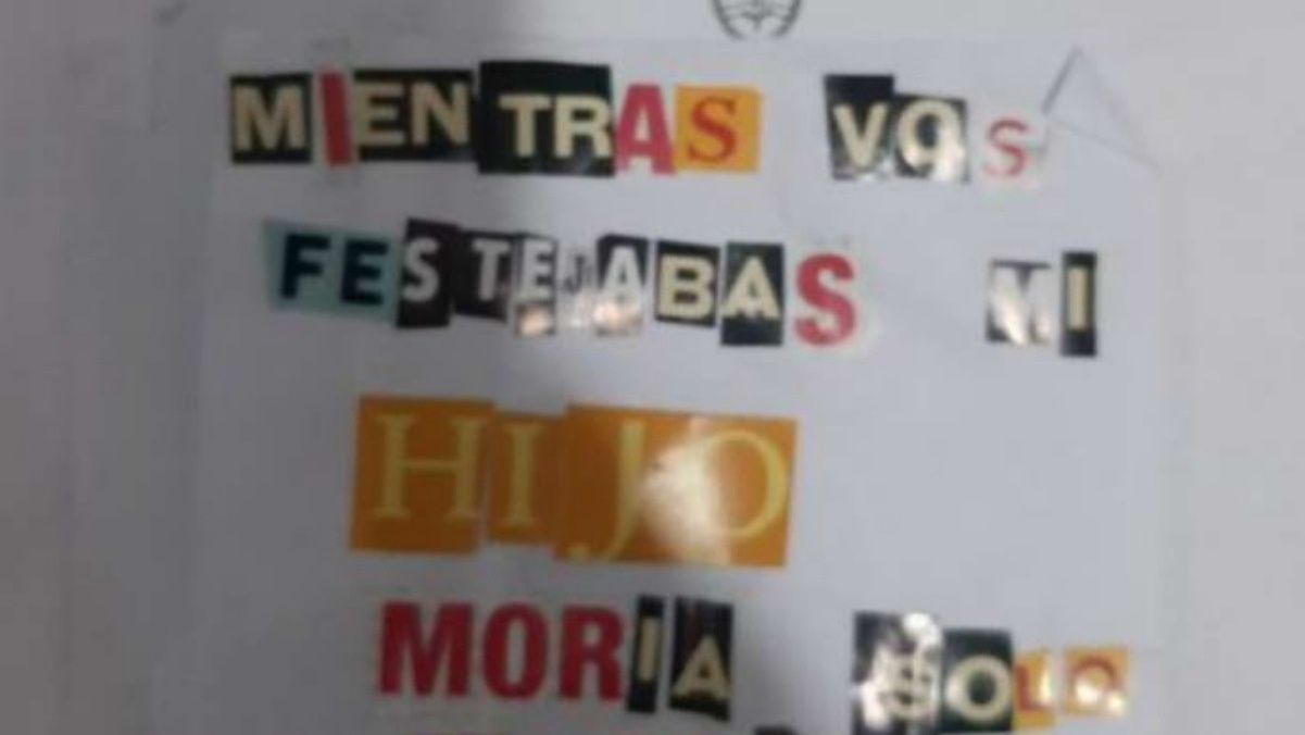 Mientras vos festejabas, mi hijo moría solo