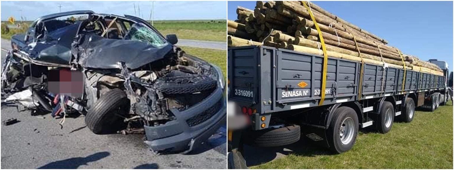 Ruta 11: tremendo choque entre camión y camioneta, cerca de general conesa.