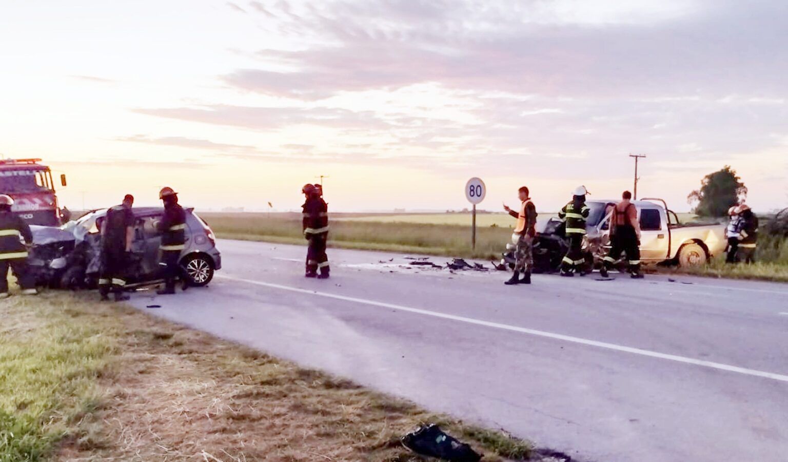 Ruta 41: un muerto y 2 heridos tras tremendo choque frontal cerca de castelli