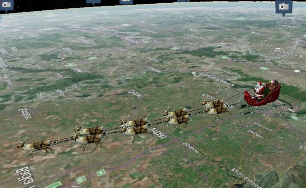 Por donde esta Papa Noel ahora