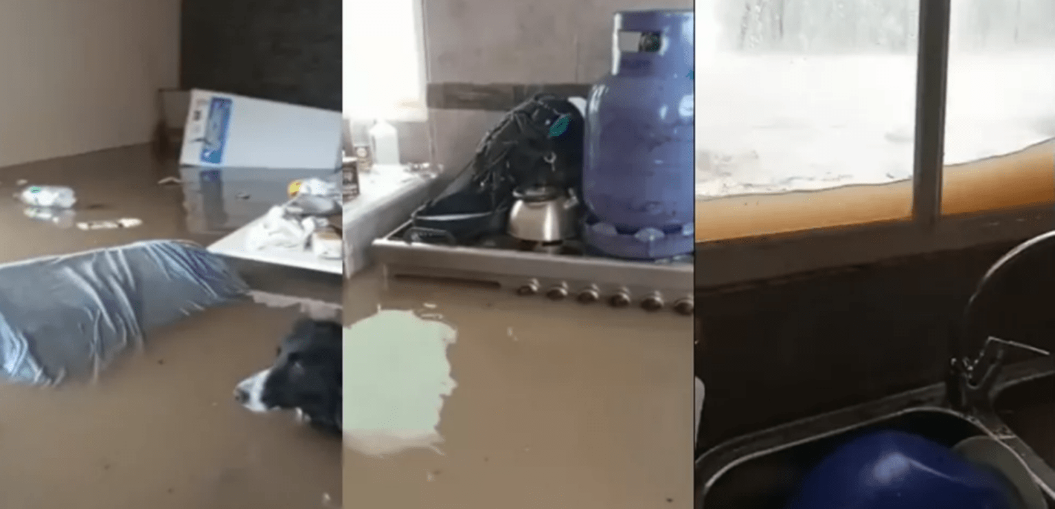 Video: una familia de patagones quedó con el agua al cuello y tuvo que ser evacuada