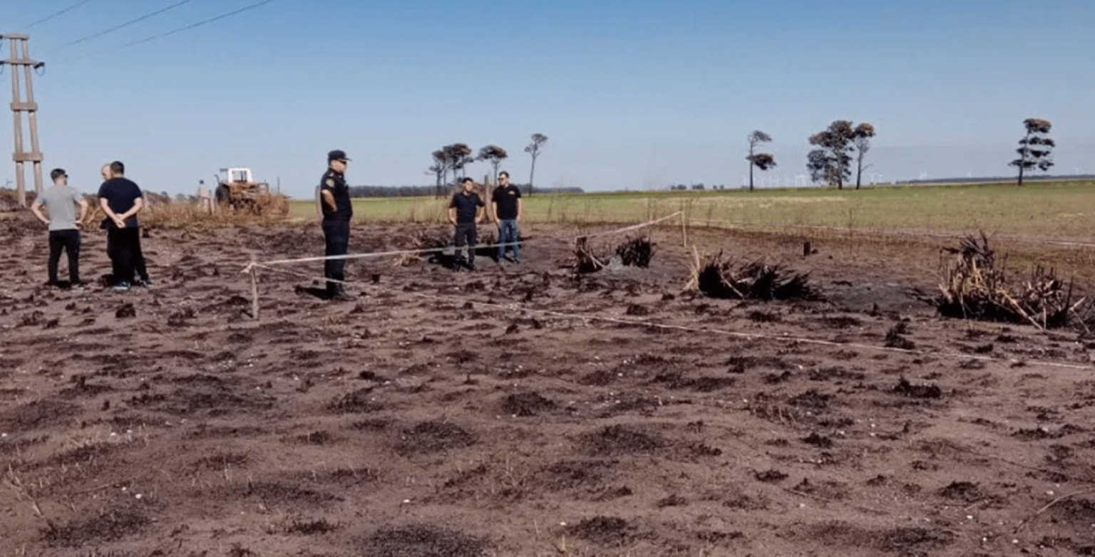 Encontraron restos humanos en un campo a la vera de la ruta 11
