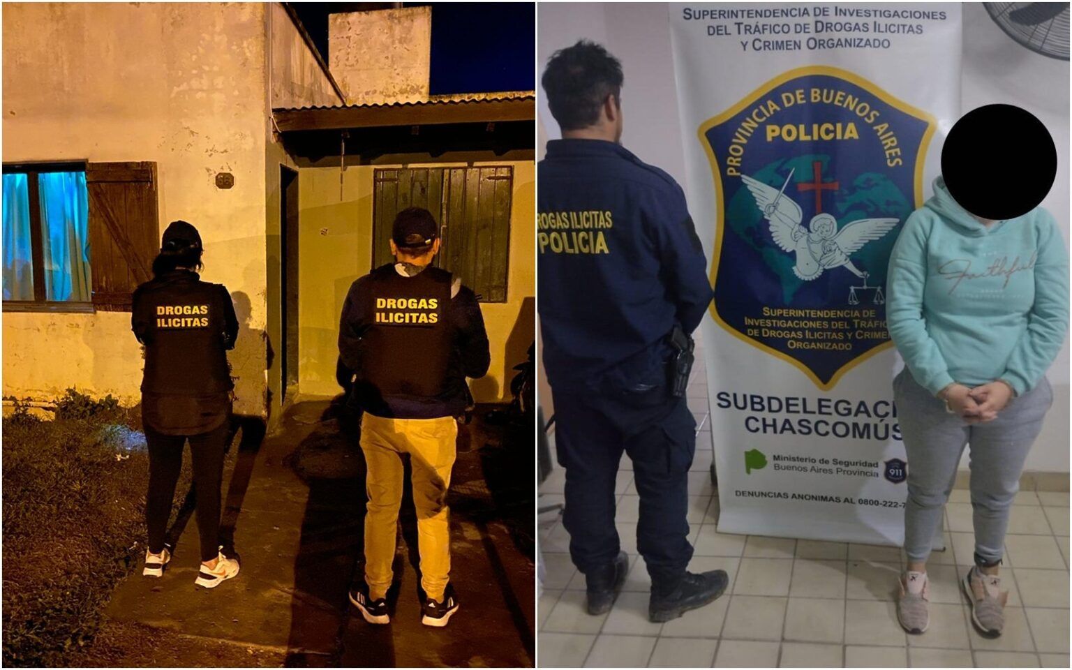 Chascomús: tres allanamientos y una mujer aprehendida por venta de drogas 1 Chascomús: tres allanamientos y una mujer aprehendida por venta de drogas
