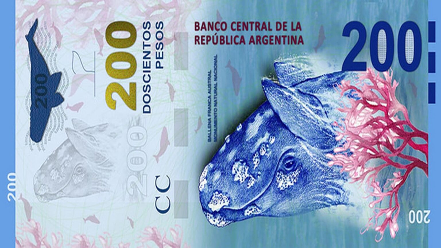 Billete de 200 pesos argentina