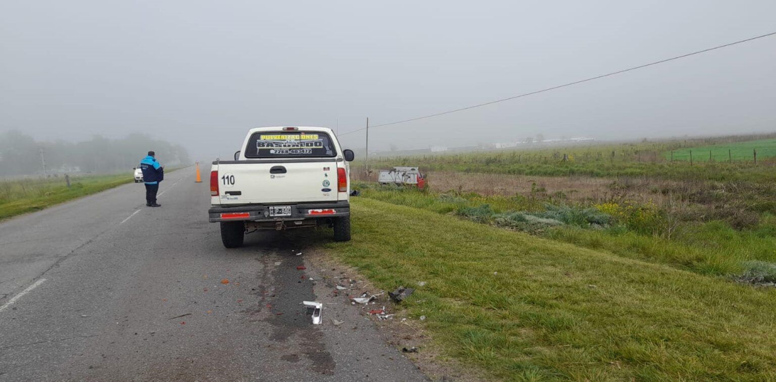 Fatal accidente en ruta 55: murió un hombre tras choque de camión y camioneta cerca de coronel vidal
