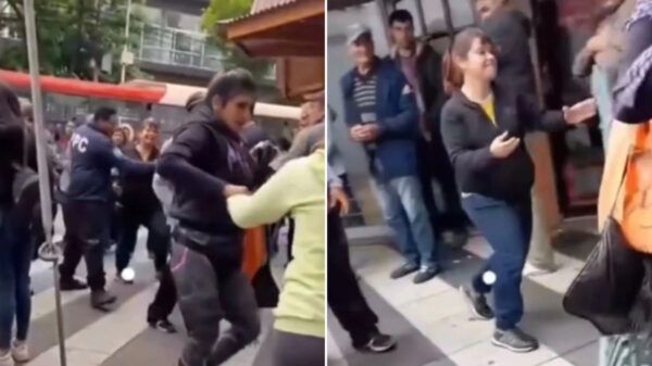 Pelea mujeres cola IFE