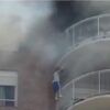 Nene en un incendio