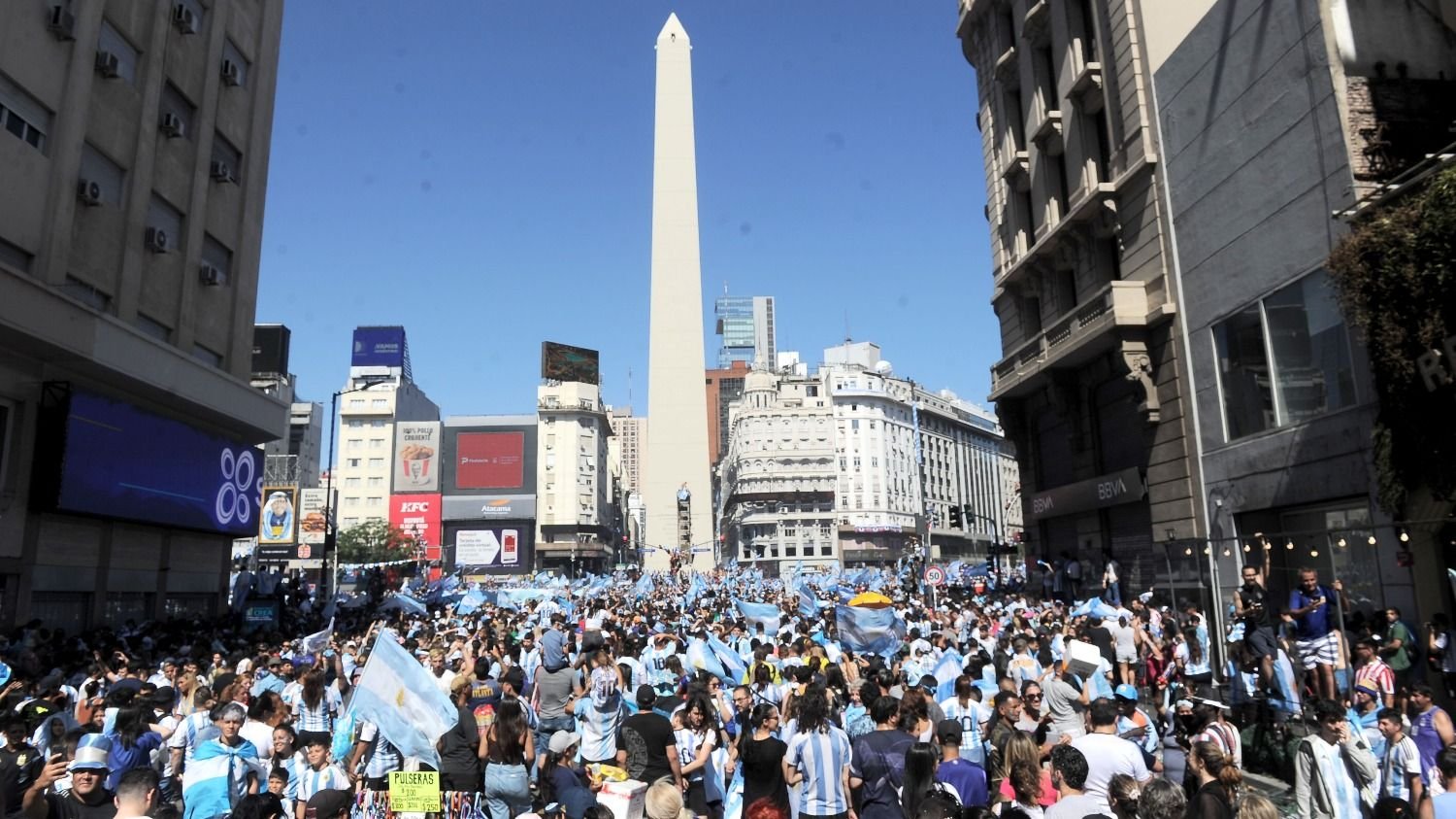 Descontrol en el Obelisco