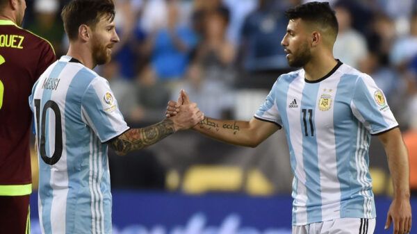Lionel Messi y Kun Aguero
