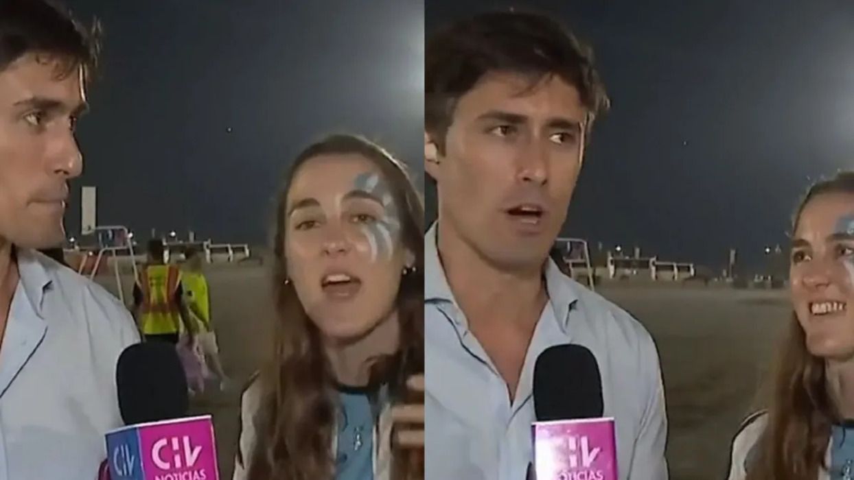 Joven argentina piropeó a un cronista chileno