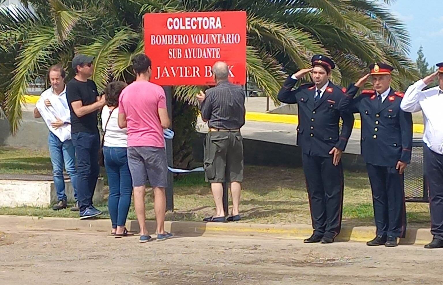 Lezama: una calle de la ciudad rinde homenaje a un bombero fallecido en cumplimiento del deber