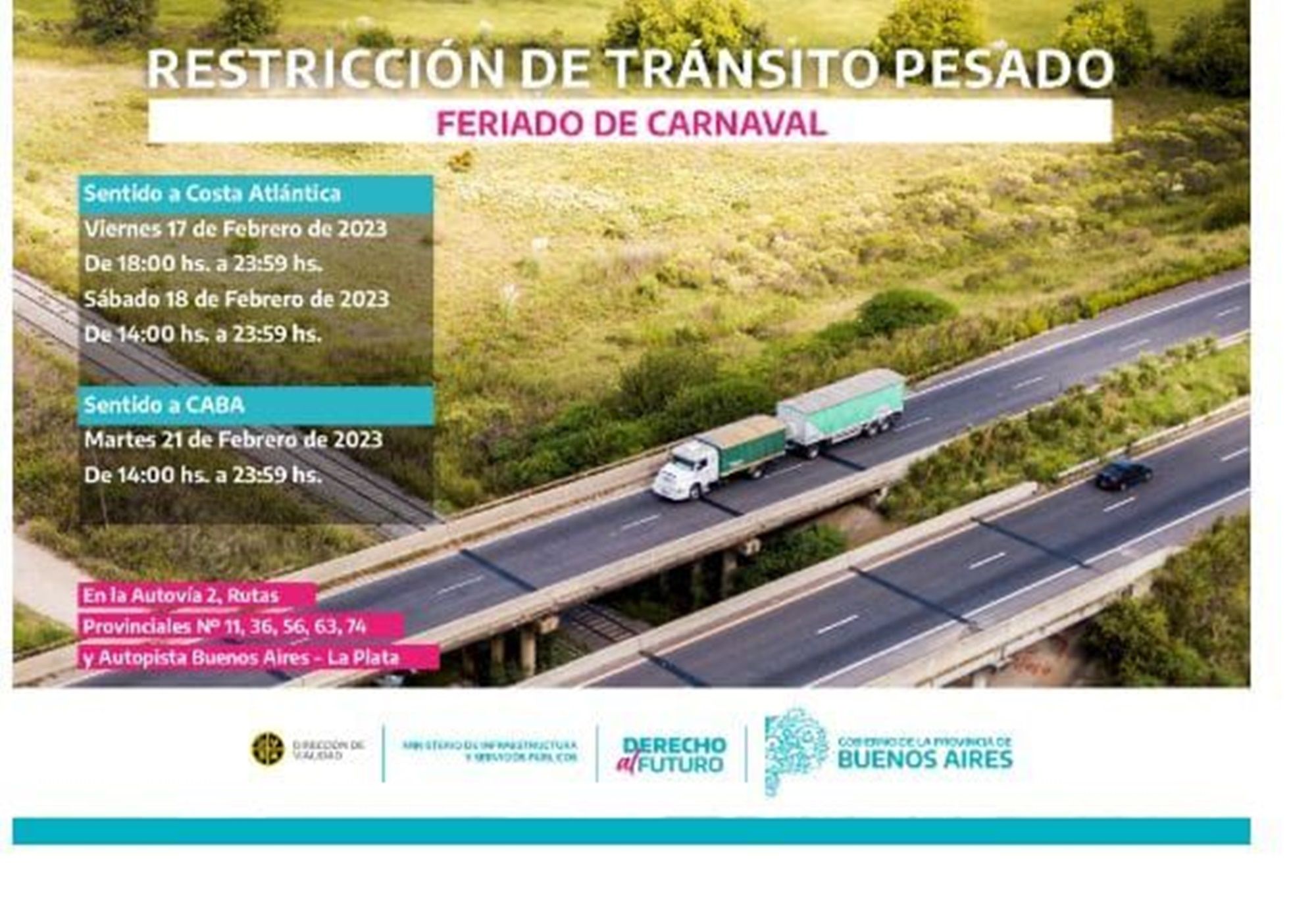 Restringen la circulación de camiones en rutas de la provincia de ...