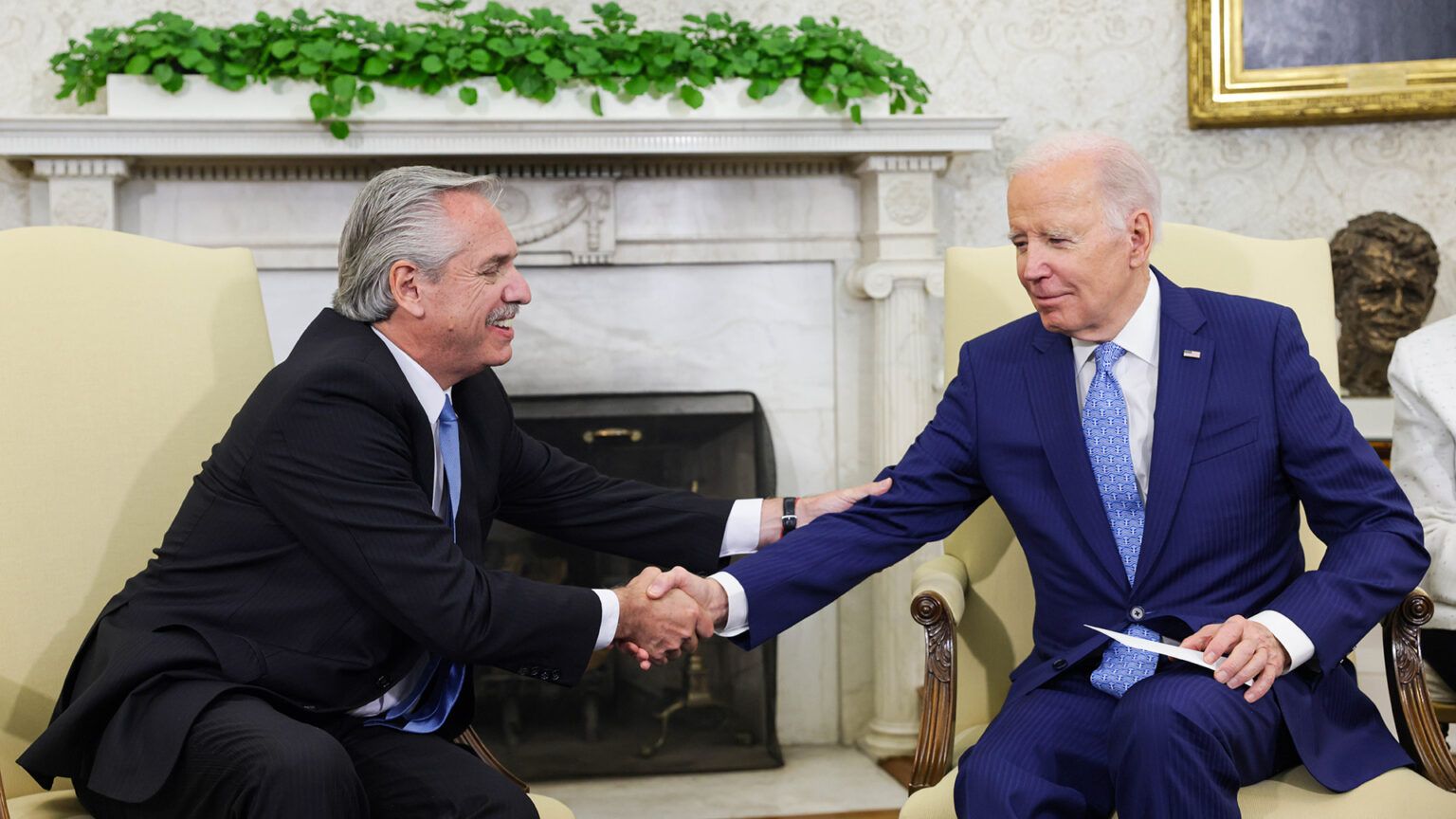 Alberto fernández tras reunirse con biden: "estados unidos colaborará con nuestro país para amortiguar los efectos de la sequía"