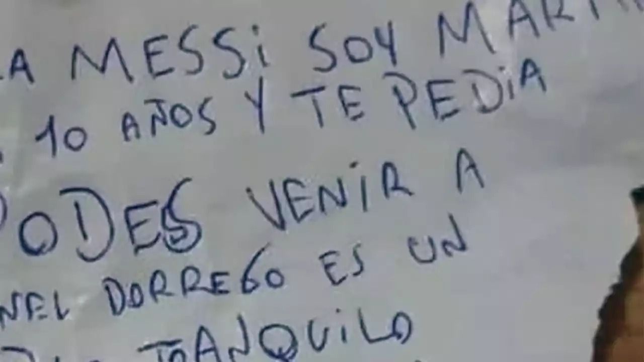 Carta de un nene a Lionel Messi