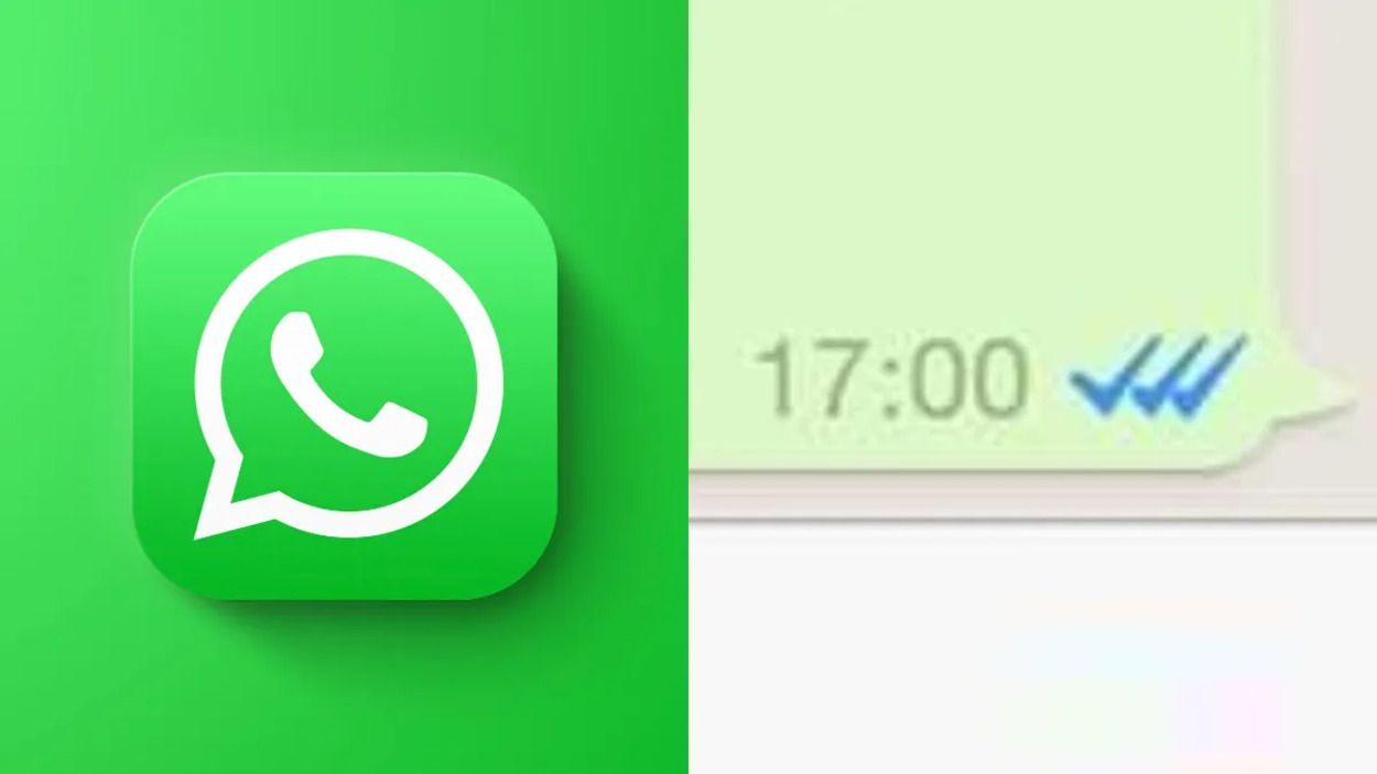 Triple tilde azul en WhatsApp