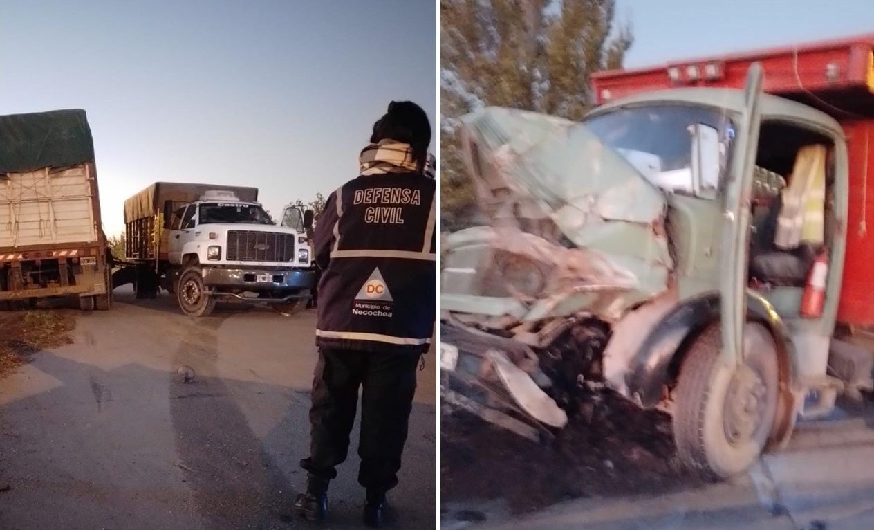 Fatal choque de dos camiones: murió uno de los choferes